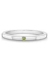 teensy catchy silver cz August baby birthstone ring